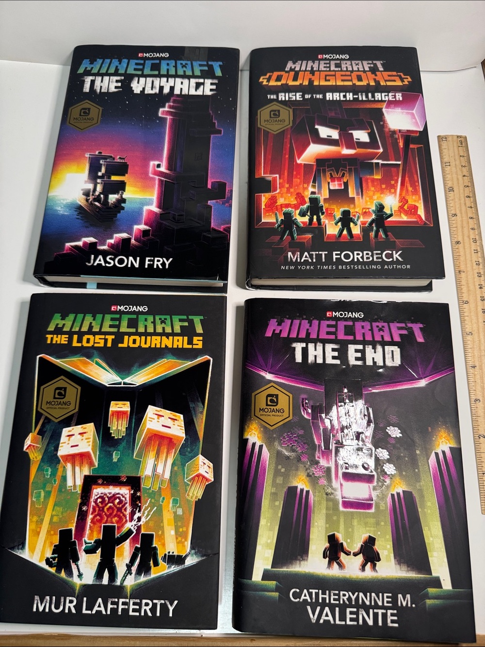 EUC Four Minecraft hardback books voyage the end lost journals the rise